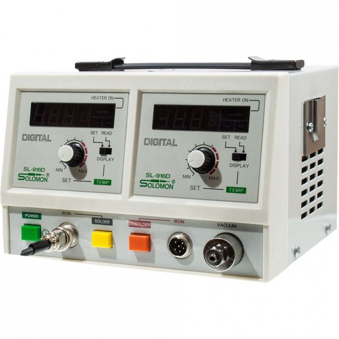 Двухканальная цифровая паяльная станция SOLOMON SL-916D 50 Вт 20A000056